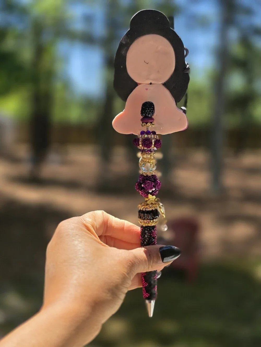 Mulan Themed Beaded Rhinestone Bling Pen